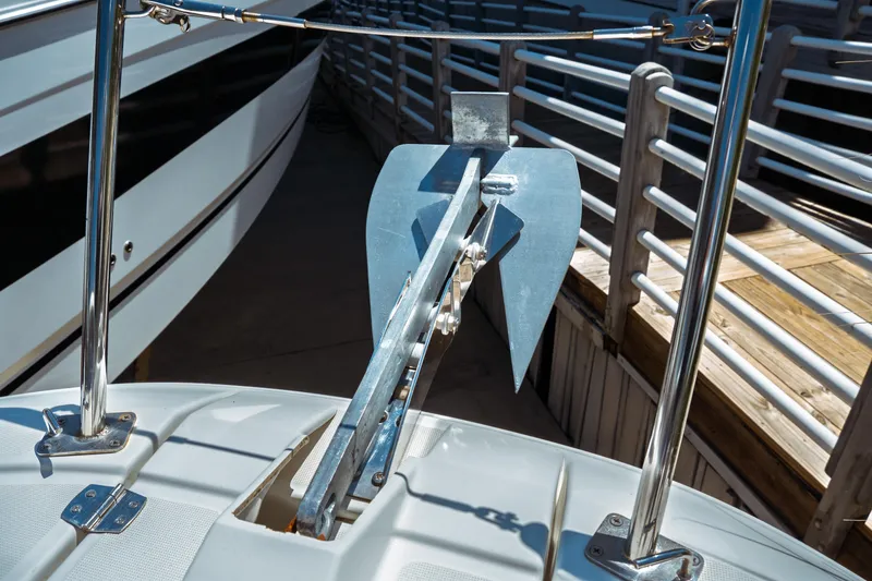 Slide: The Image of 2023 Jeanneau NC Weekender 795 Series 2 boat anchor detail with railing. - 6
