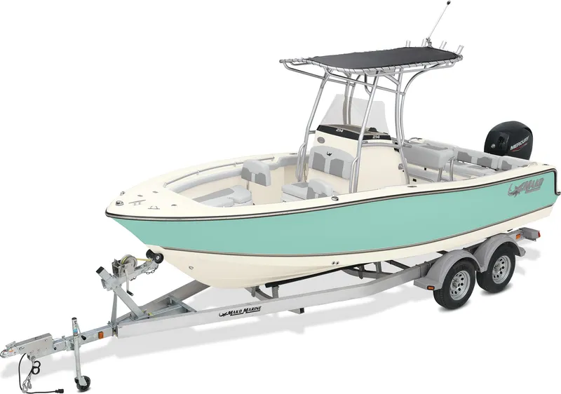 Slide: The Image of 2025 Mako 214 Center Console boat with open storage compartment, showcasing interior wiring. - 14
