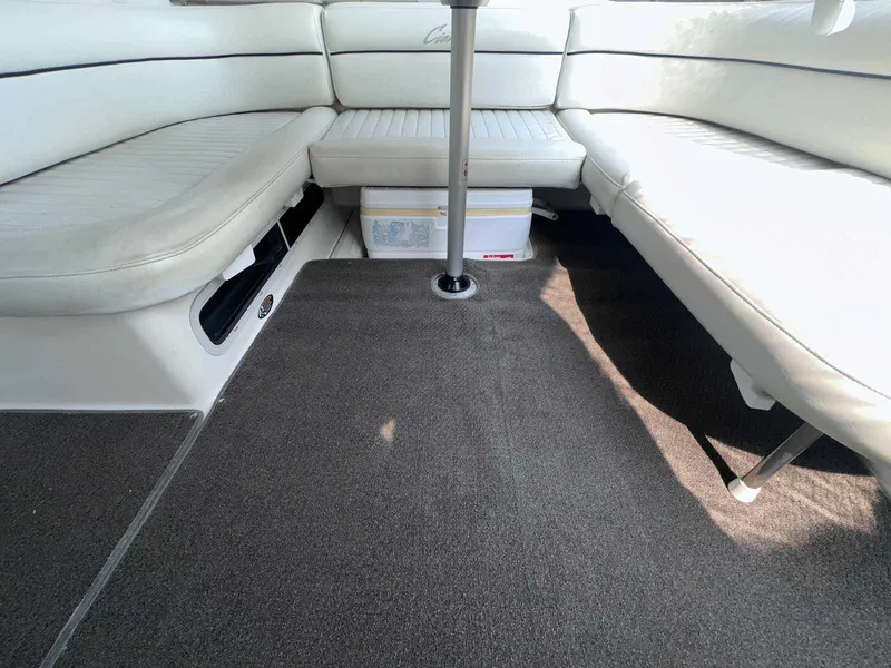 Slide: The Image of Interior seating area of a 2000 Bayliner 3055 Ciera Sunbridge DX/LX boat. - 4