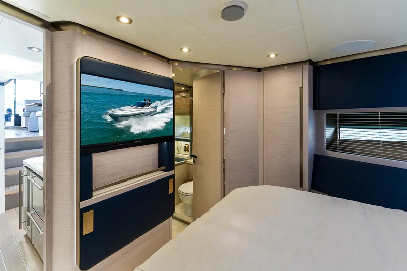 Slide: The Image of Luxurious interior of 2024 Uniesse Exuma HTC5p yacht with modern amenities. - 30
