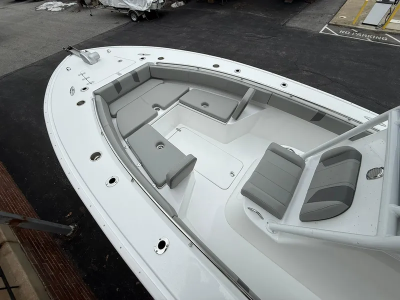 Slide: The Image of 2025 Cape Horn 28 XS boat with spacious seating and sleek design. - 7