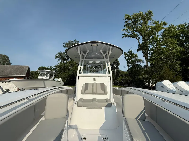 Slide: The Image of 2025 Cape Horn 32 XS boat with sleek design and spacious seating. - 18