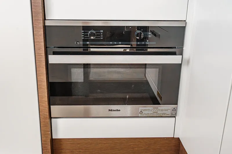 Slide: The Image of Built-in Miele oven in a Prestige 520S, 2019 model kitchen. - 23