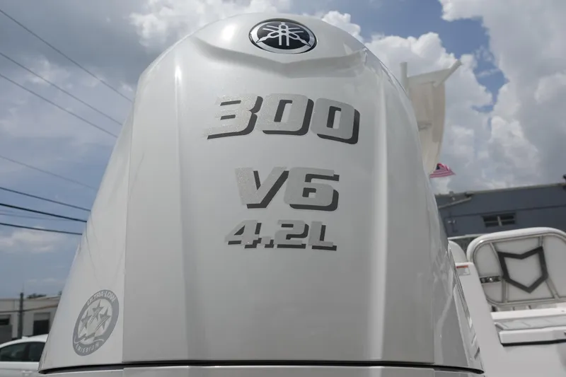 Slide: The Image of Yamaha 300 V6 4.2L outboard engine on 2025 Sea Fox 248 Commander boat. - 31