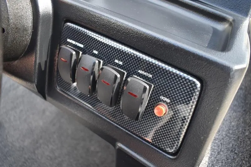 Slide: The Image of Dashboard of 2025 Lowe Skorpion 17 boat with speedometer and gauges. - 34