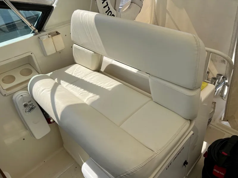 Slide: The Image of White leather seating on 1996 Tiara Yachts 4300 Open boat. - 16