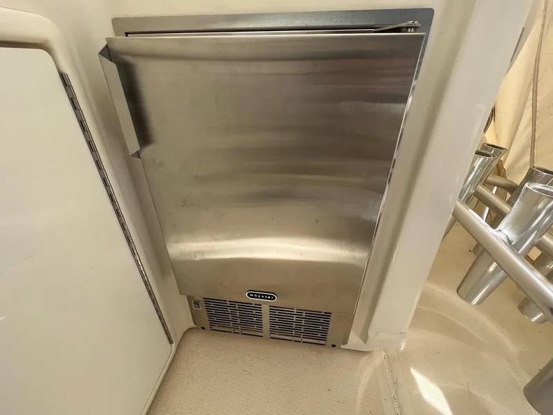 Slide: The Image of Stainless steel refrigerator on 1996 Tiara Yachts 4300 Open boat. - 18