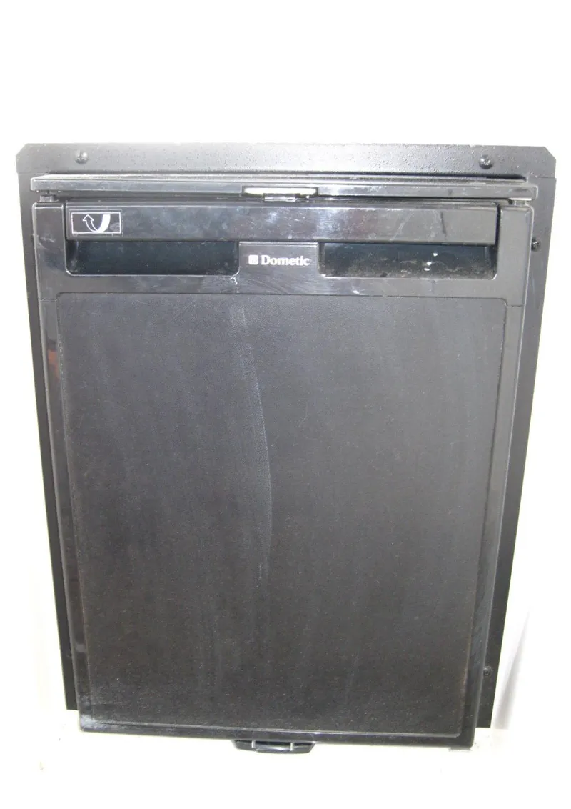 Slide: The Image of Black Dometic refrigerator for 2011 Sea Ray 350 Sundancer boat. - 14