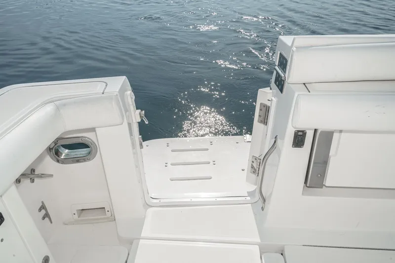 Slide: The Image of 2002 Tiara Yachts 4100 Open boat deck with ocean view. - 47