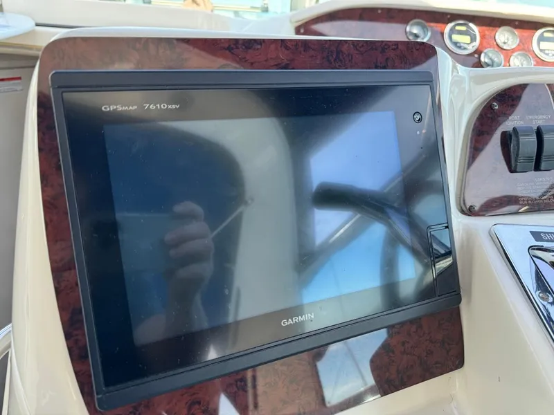 Slide: The Image of Garmin GPSmap 7610xsv on 1997 Sea Ray 330 Sundancer dashboard. - 11