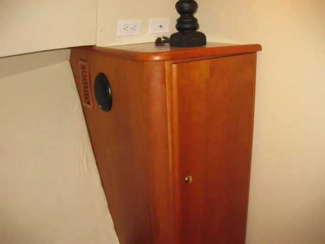 Slide: The Image of Interior of 1999 Silverton 352 Motor Yacht with cozy seating and decor. - 12