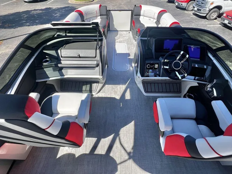 Slide: The Image of Avalon Excalibur LTD 25' Quad Lounge Windshield - Triple Toon TWIN - IN STOCK 2025 - 21