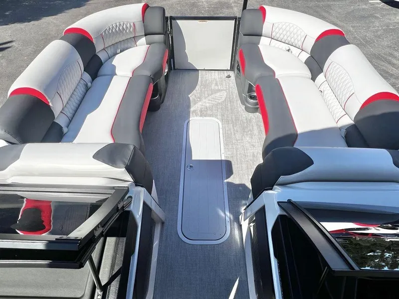 Slide: The Image of Avalon Excalibur LTD 25' Quad Lounge Windshield - Triple Toon TWIN - IN STOCK 2025 - 25