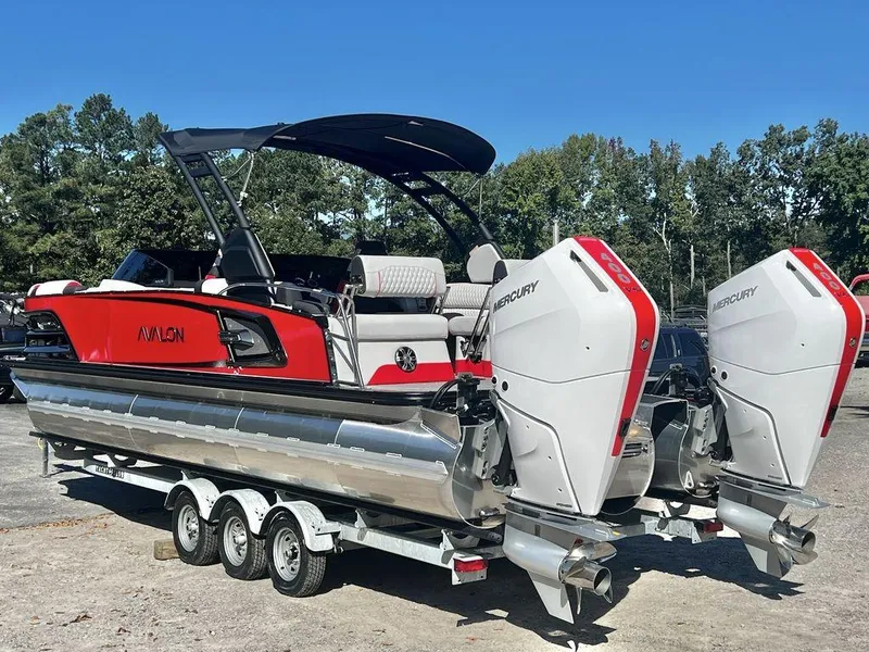 Slide: The Image of Avalon Excalibur LTD 25' Quad Lounge Windshield - Triple Toon TWIN - IN STOCK 2025 - 4