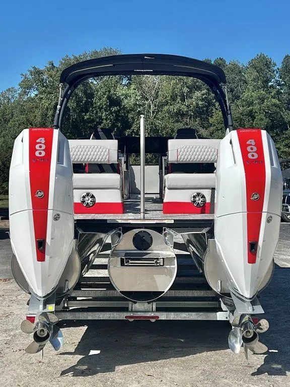 Slide: The Image of Avalon Excalibur LTD 25' Quad Lounge Windshield - Triple Toon TWIN - IN STOCK 2025 - 5