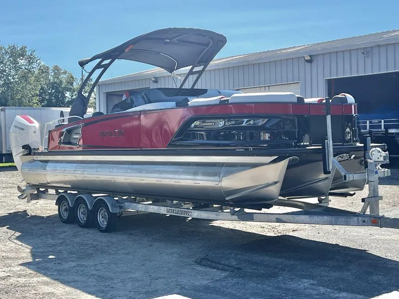 Slide: The Image of Avalon Excalibur LTD 25' Quad Lounge Windshield - Triple Toon TWIN - IN STOCK 2025 - 7