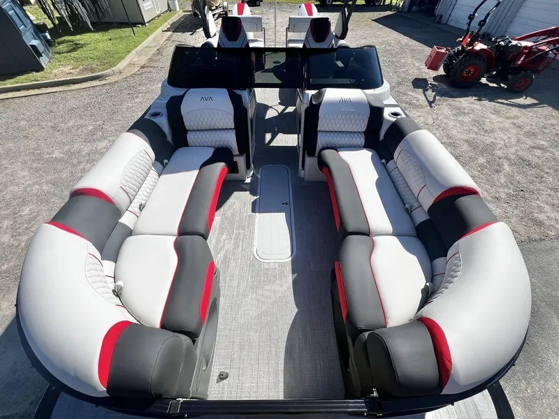 Slide: The Image of Avalon Excalibur LTD 25' Quad Lounge Windshield - Triple Toon TWIN - IN STOCK 2025 - 8
