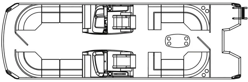 Slide: The Image of Viaggio Diamante 24' UW A-T (Quad Lounge Windshield) - Triple Toon - IN STOCK! 2025 - 29
