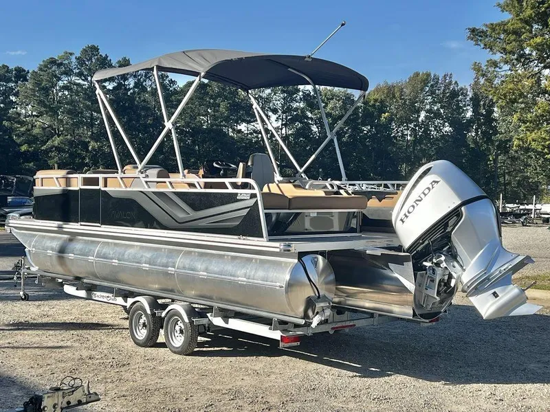 Slide: The Image of Avalon Venture 85 23' Versatile Rear Bench - Triple Toon - IN STOCK 2025 - 3