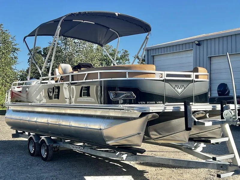 Slide: The Image of Avalon Venture 85 23' Versatile Rear Bench - Triple Toon - IN STOCK 2025 - 7