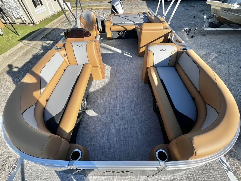 Slide: The Image of Avalon Venture 85 23' Versatile Rear Bench - Triple Toon - IN STOCK 2025 - 8