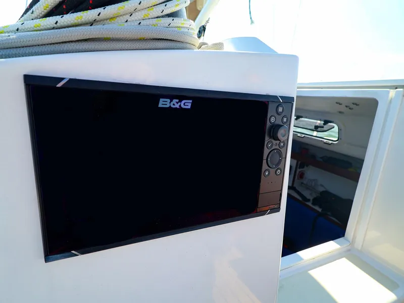 Slide: The Image of B&G navigation system on 2022 J Boats J/9 sailboat cockpit. - 28