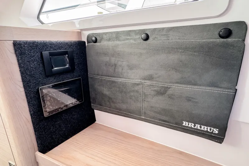 Slide: The Image of Interior of Axopar 45 Cross Top 2026 with Brabus details. - 41