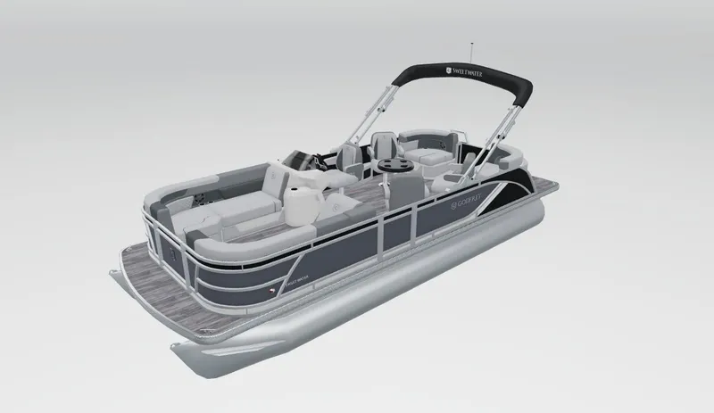 Slide: The Image of 2026 Godfrey Sweetwater 2286 QS pontoon boat, sleek design, spacious seating, modern features. - 41