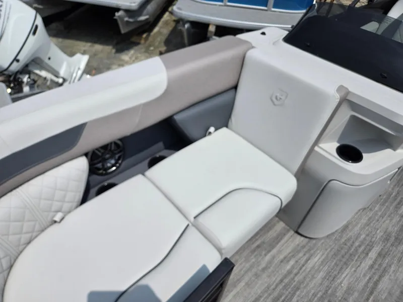 Slide: The Image of Luxurious seating on 2026 Godfrey Sweetwater 2286 QS pontoon boat. - 8