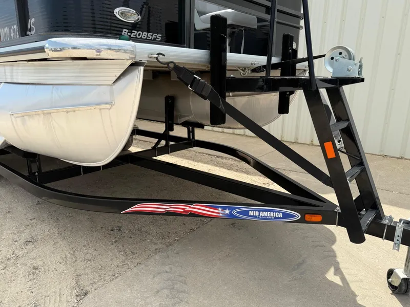Slide: The Image of 2018 Misty Harbor 2085 Biscayne Bay FS pontoon boat on Mid America trailer. - 36