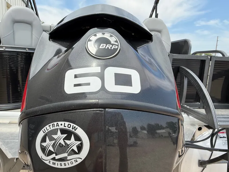 Slide: The Image of Outboard motor on 2018 Misty Harbor 2085 Biscayne Bay FS, featuring 60 horsepower and ultra-low emission. - 9