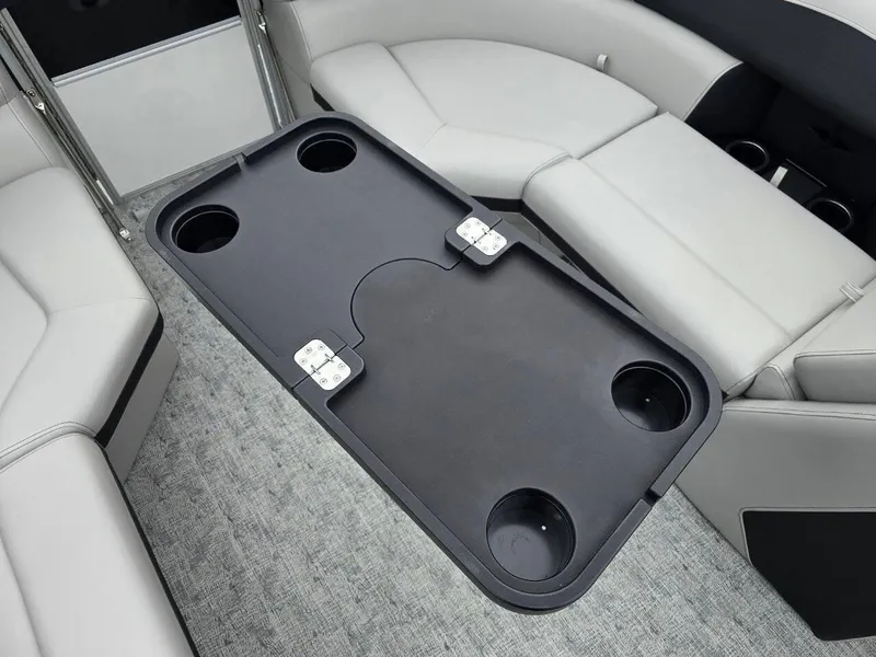 Slide: The Image of Interior of 2025 Berkshire 22 RFX LE boat with seating and cup holders. - 13