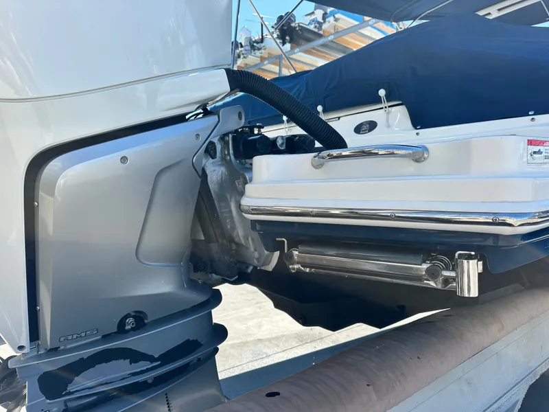 Slide: The Image of 2019 Sea Ray SDX 290 Outboard engine detail, showcasing sleek design and modern features. - 17
