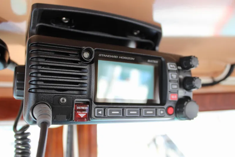 Slide: The Image of Standard Horizon marine radio on 1961 Custom 32' William Garden Tug. - 26