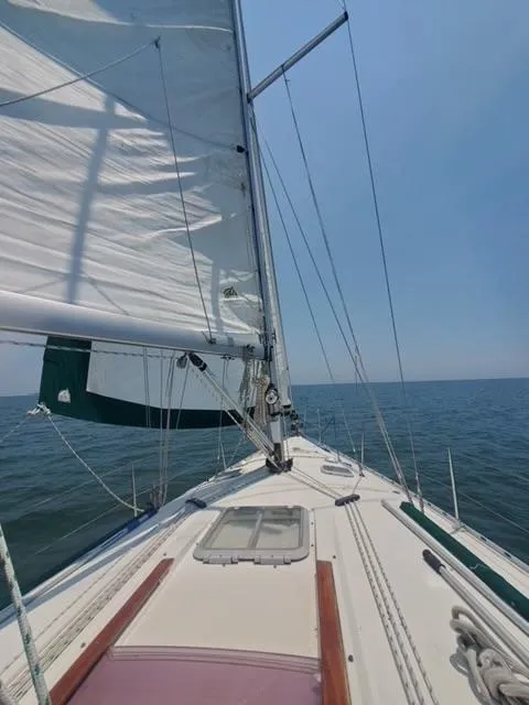 Slide: The Image of Sailing on Jeanneau Sun Odyssey 36.2, 2000 model, with clear skies and calm sea. - 3