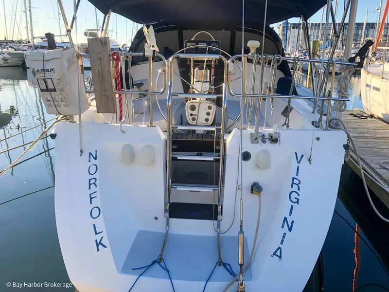 Slide: The Image of Sailboat docked at marina, Catalina 42, 1992 model, Norfolk Virginia. - 6