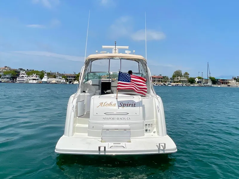 Slide: The Image of 2003 Formula 40 PC yacht "Aloha Spirit" with American flag, Newport Beach, CA. - 4