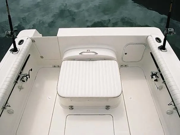 Slide: The Image of Open storage compartment on a 2004 Trophy 2359 Hardtop boat. - 21