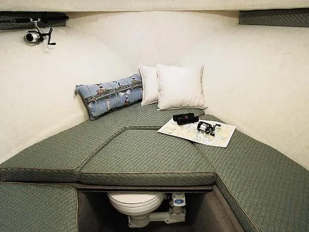 Slide: The Image of 2004 Trophy 2359 Hardtop boat engine compartment with open hatch. - 23