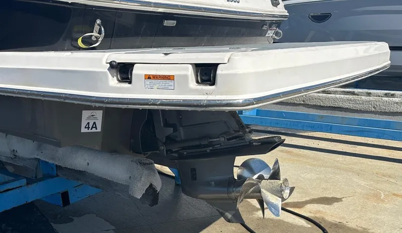 Slide: The Image of 2018 Regal 2500 Bowrider boat stern with propeller on display. - 6