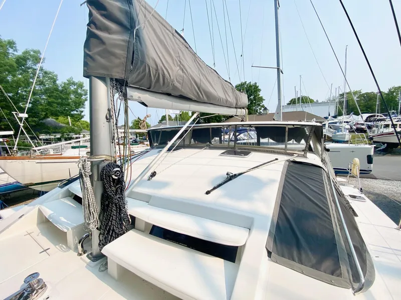 Slide: The Image of 2016 Celtic Yachts 40 sailboat docked, featuring sleek design and modern rigging. - 21