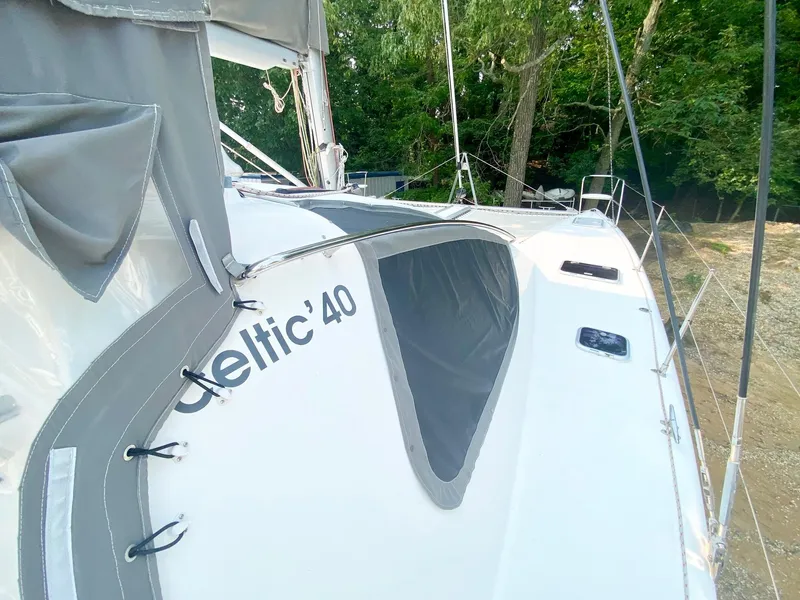 Slide: The Image of Celtic Yachts 40 sailboat, 2016 model, featuring sleek design and modern rigging. - 16