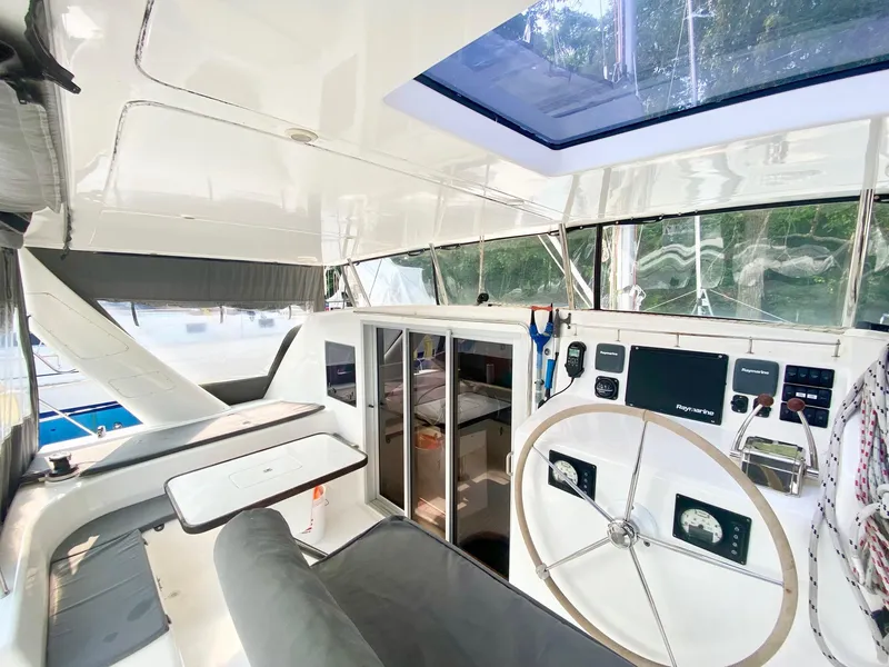 Slide: The Image of 2016 Celtic Yachts 40 cockpit with modern helm, navigation instruments, and seating area. - 32