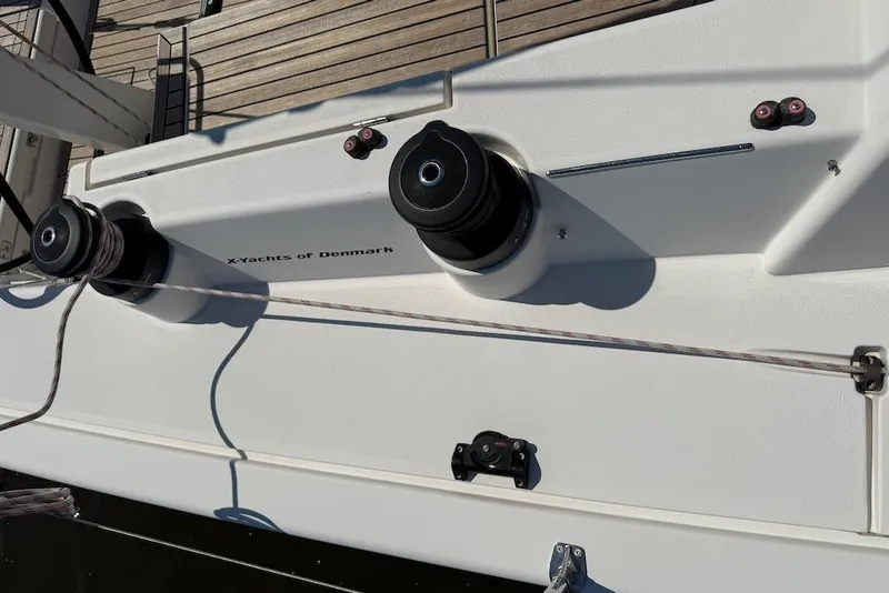 Slide: The Image of Deck of 2016 X-Yachts Xp38 sailboat with winches and rigging details. - 14