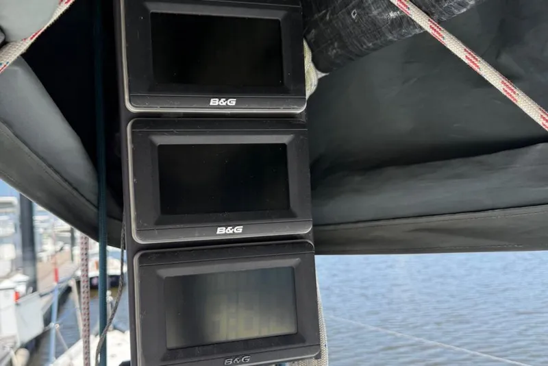 Slide: The Image of B&G navigation displays on 2016 X-Yachts Xp38 sailboat. - 19