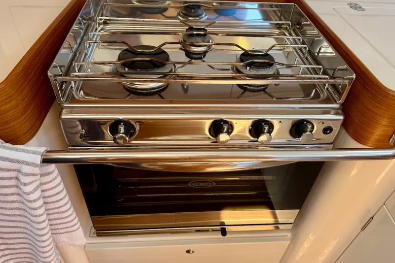 Slide: The Image of Stainless steel stove and oven in 2016 X-Yachts Xp38 yacht kitchen. - 31