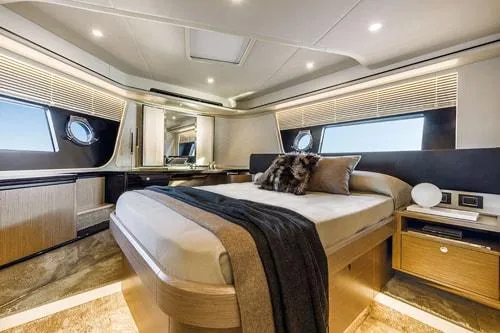 Slide: The Image of Luxurious yacht bedroom interior, Absolute Fly Co Ownership 2023, featuring modern design and elegant furnishings. - 28