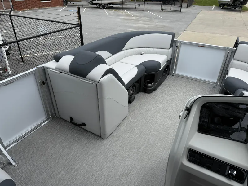 Slide: The Image of 2025 Avalon LSZ Versatile Rear Lounger with sleek gray seating and modern design. - 33