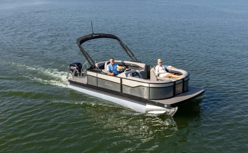The Image of Barletta Aria 22 CC 2026 pontoon boat on calm water. - 0