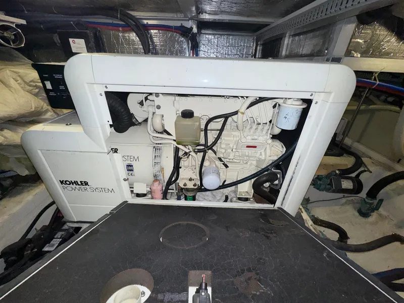 Slide: The Image of Engine room of 2000 Carver 506 Motor Yacht with Kohler power system. - 28